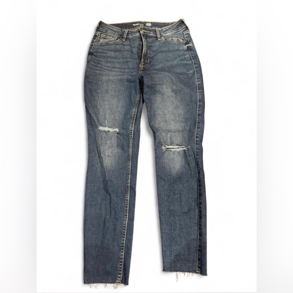 Old Navy Blue Distressed Skinny Jeans